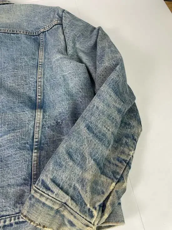 Vintage 1970s JCPenney Indigo Super Denim Quilt Lined Trucker Jacket - Picture 14 of 14